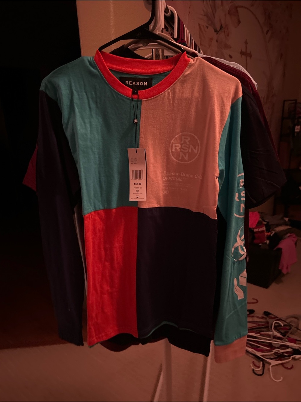 New Reason Small Colorblock Long Sleeve Shirt - Multi